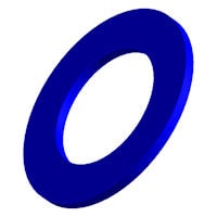 Silicone rubber vlakke ringen blauw