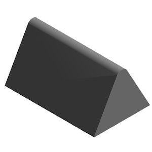 Rubber stootranden in driehoek vorm