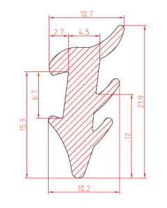Rubber inrol profiel