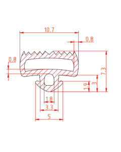 Rubber insteekprofiel