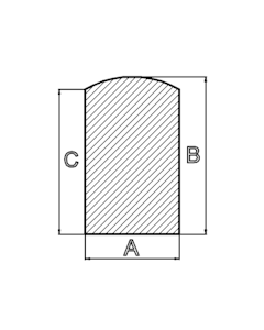 Afgerond silicone rubber profiel3.7-3.5