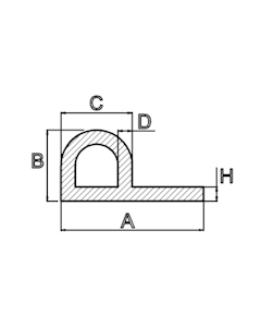 silicone p-profiel