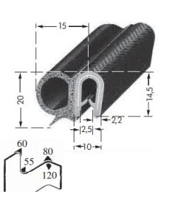 Kantprofiel 4610067 zwart