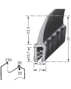 Kantprofiel 4610081 zwart