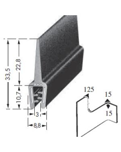 Kantprofiel 4610087 zwart