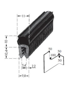 Kantprofiel 4610089 zwart