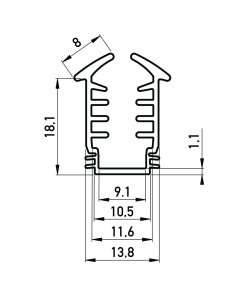 rubber u-profiel
