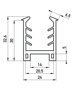 rubber u-profiel