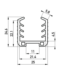 Rubber U-profiel