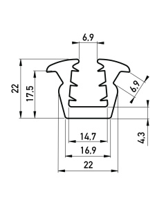 rubber u-profiel