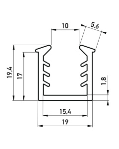 rubber u-profiel