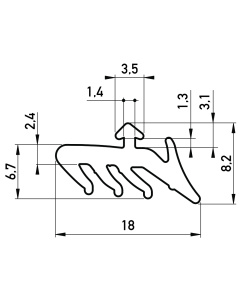 rubber kozijn/deurafdichting