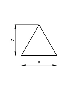 Sponsrubber stootrand 8x7x7 mm