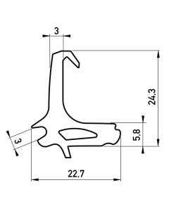 rubber kozijnprofiel breed
