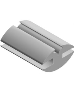 Peesprofiel rubber  3-5-5-18-26 mm