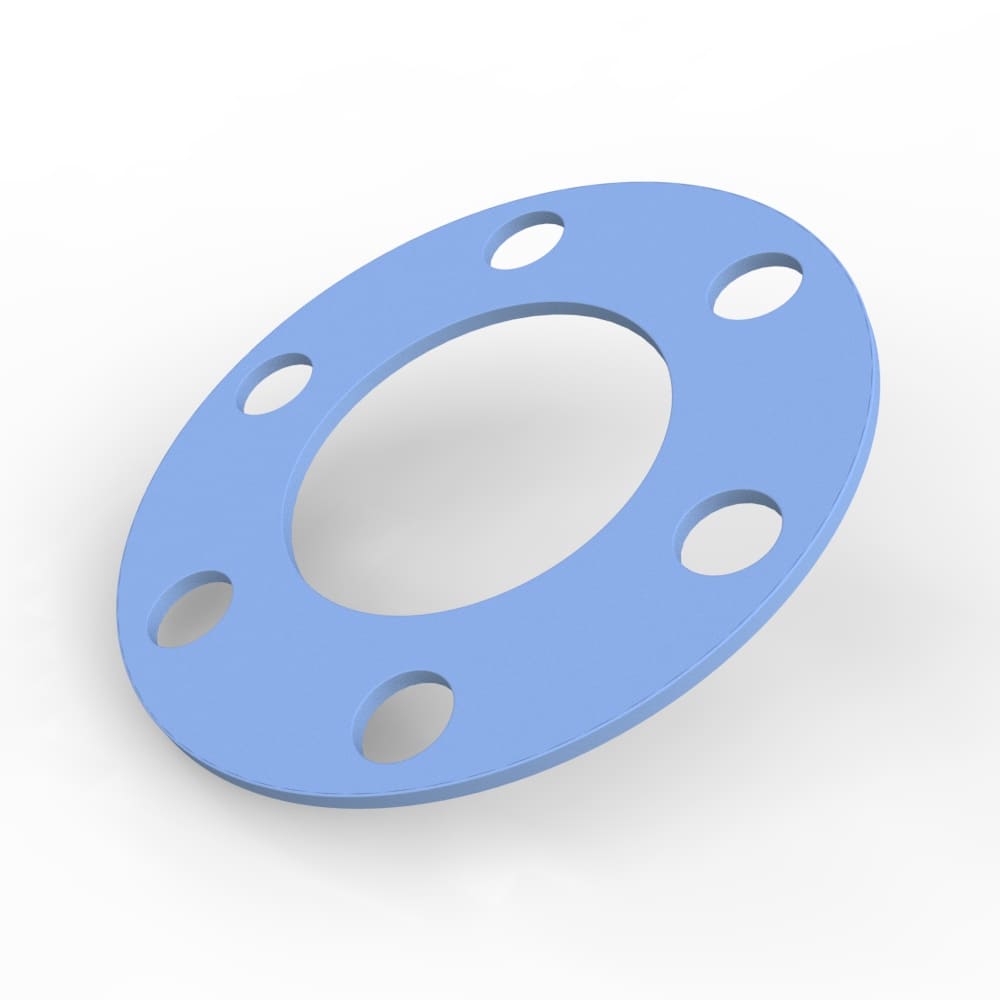 Silicone flenspakkingen met boutgaten blauw