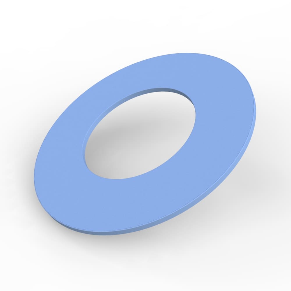 Silicone rubber vlakke ringen blauw