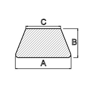 siliconenpakking schuin afgeronde hoeken