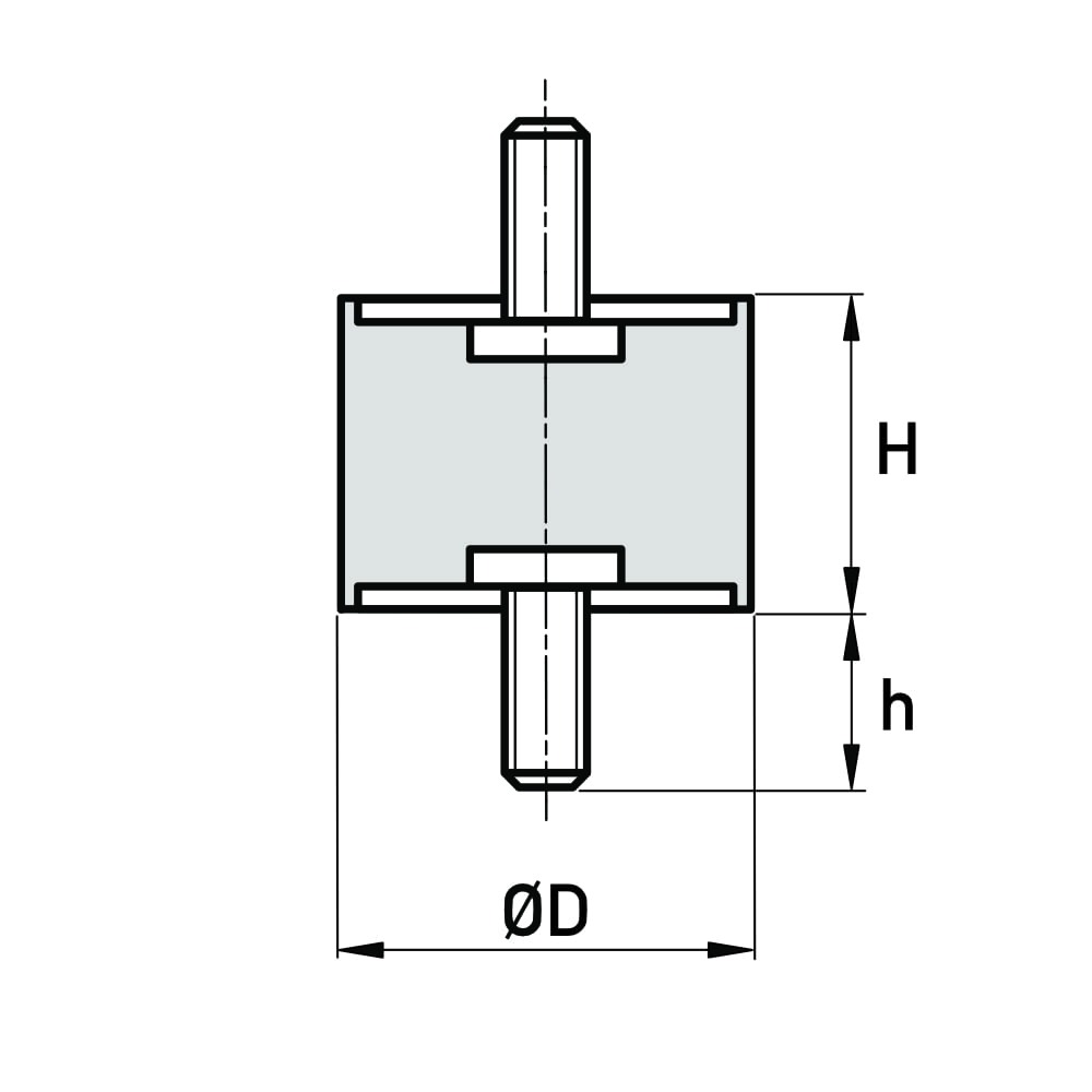 Rubberen Trillingsdemper Type A