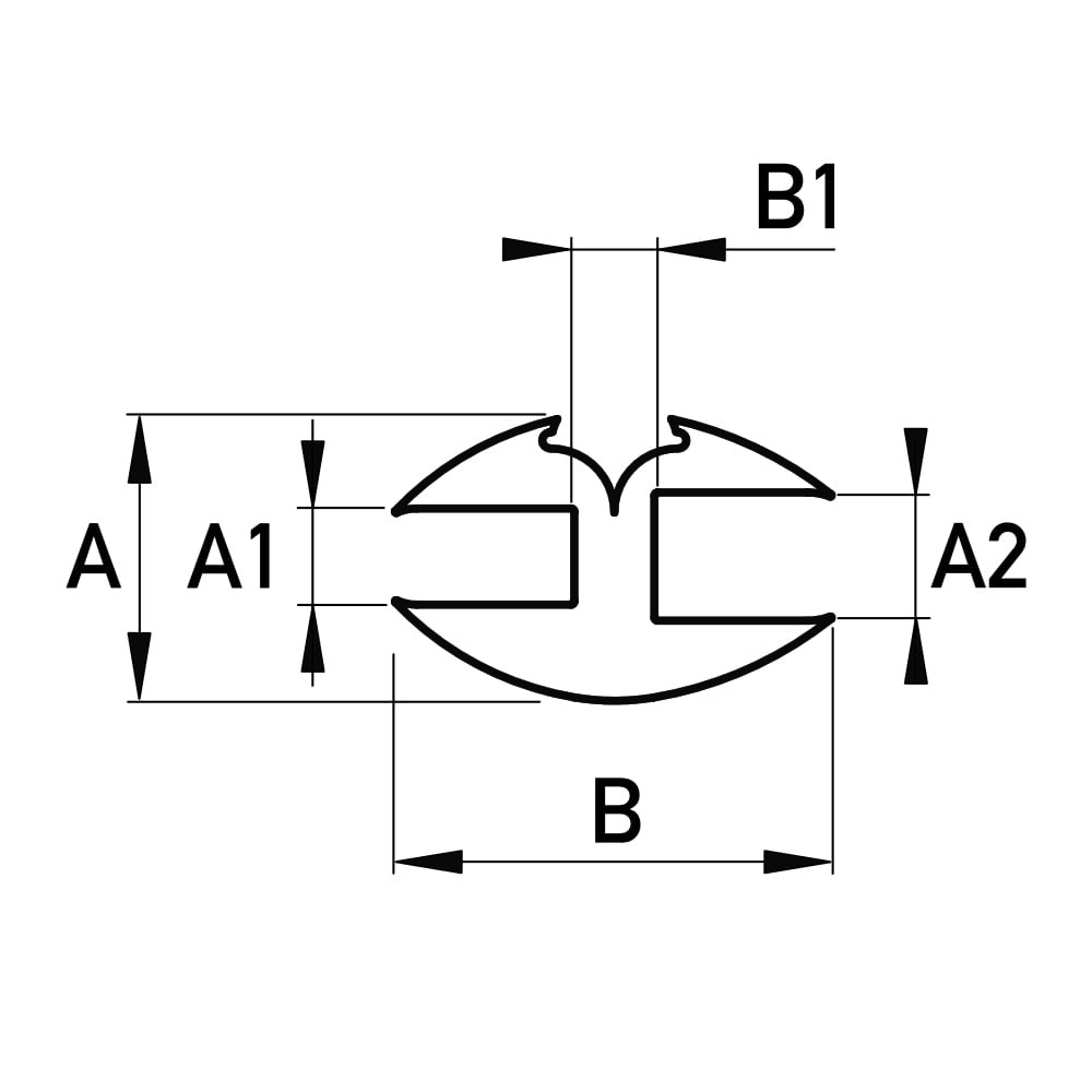 Raamrubbers, H-profielen