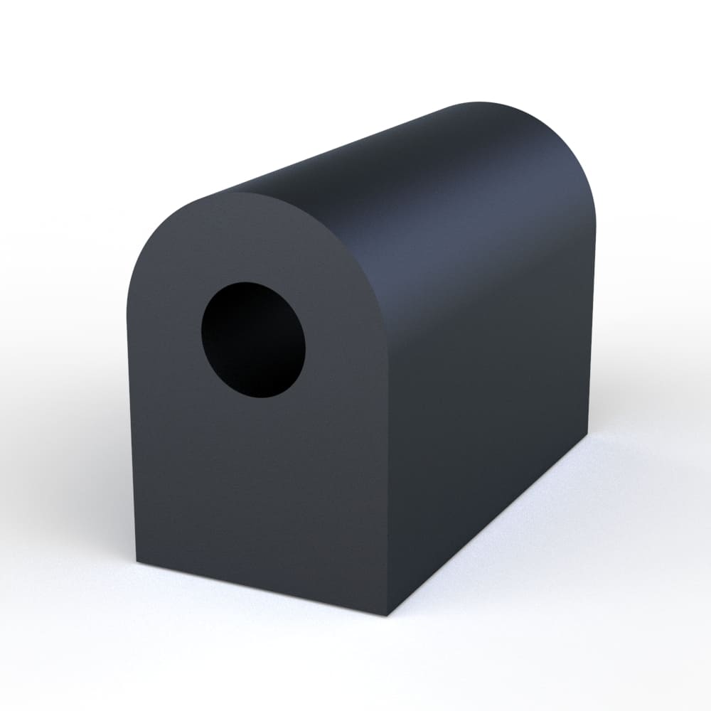 Halfronde rubber profielen met luchtkamer